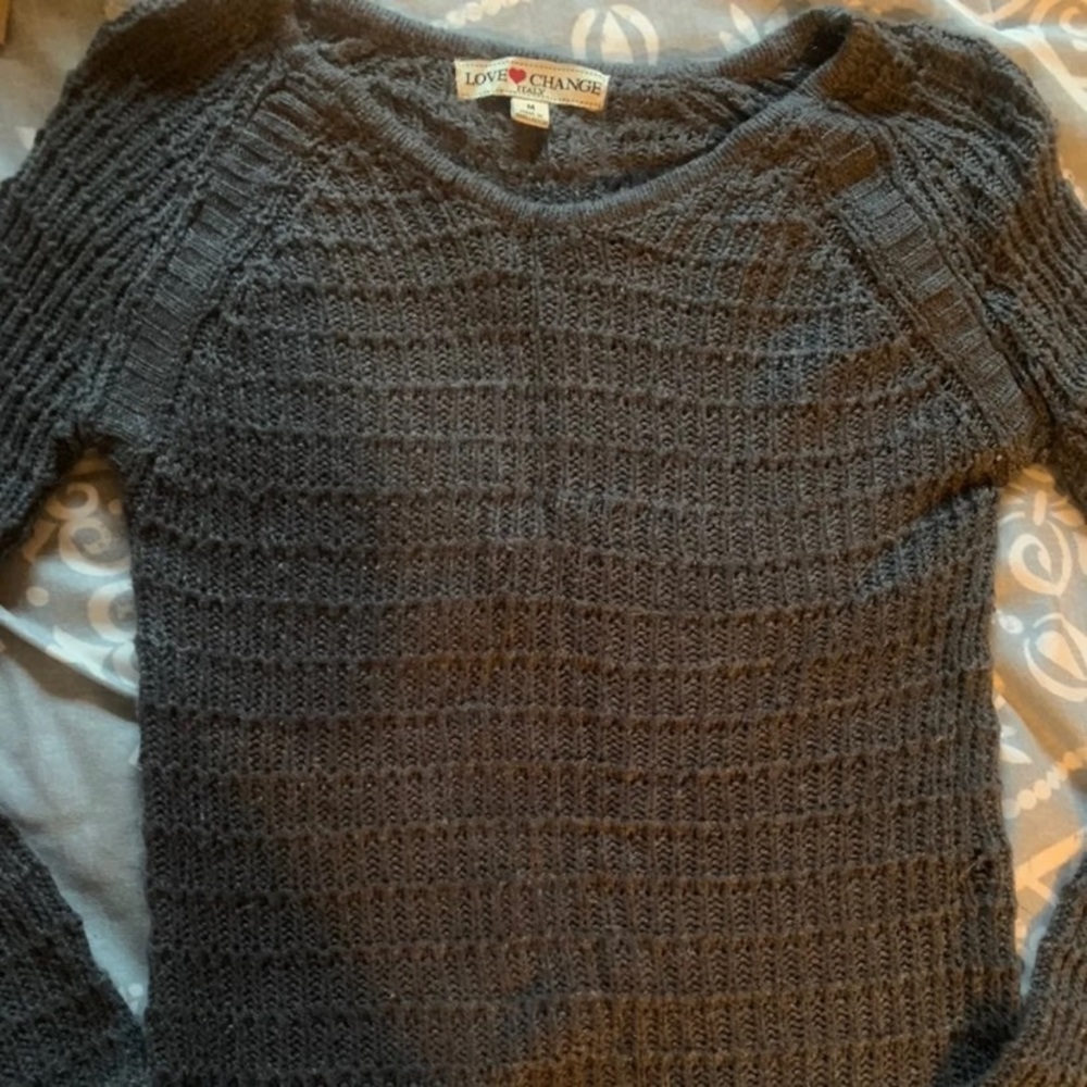 Grey knitted sweater